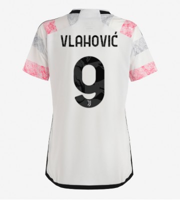 Juventus Dusan Vlahovic #9 Segunda Equipación Mujer 2023-24 Manga Corta